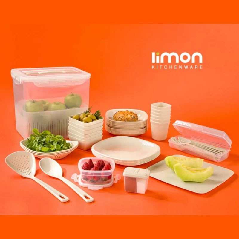 ست مسافرتی 6 نفره 60 پارچه لیمون